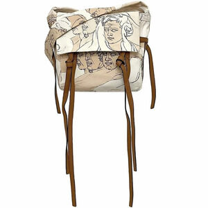 Loewe Shoulder Bag White Pink Beige Brown Faces Anagram Crossbody Tote
